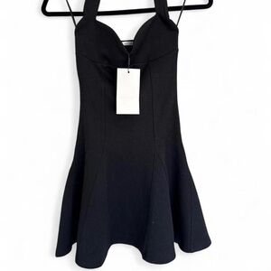 NWT Zara Black Halter Interlock Short Dress XS